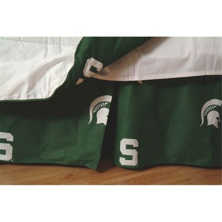 COLLEGE COVERS College Covers MSUDRFL Michigan State Printed Dust Ruffle Full MSUDRFL